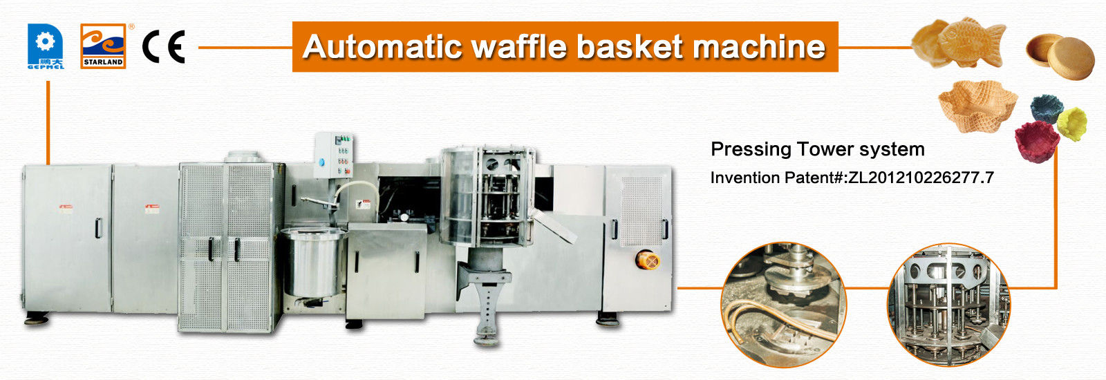 qualidade Linha de produção do cone do waffle Fábrica